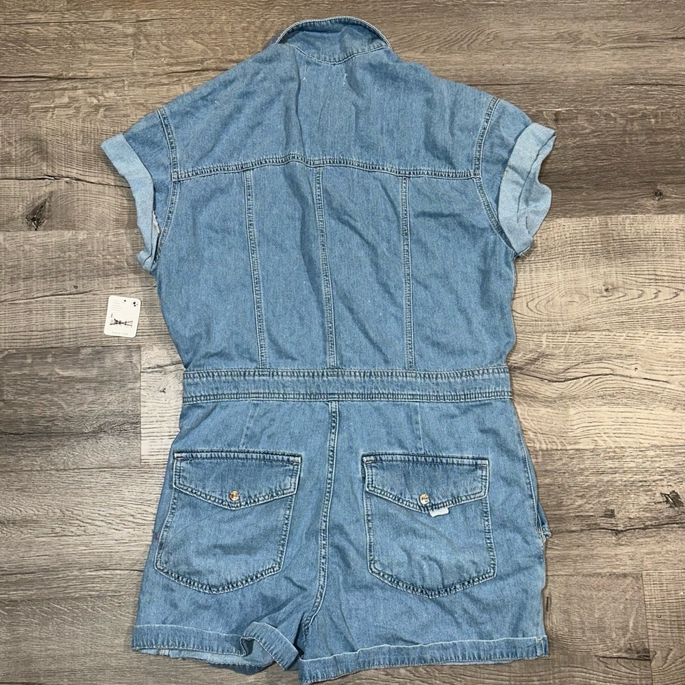 Free People Denim Shortalls L NWT - Picture 4 of 4
